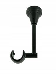 Imperia Deco Mennyezeti Függönykarnis Tartó Szimpla Fém 19mm Fekete Matt (Wspornik SUFIT I fi19 Czarny)