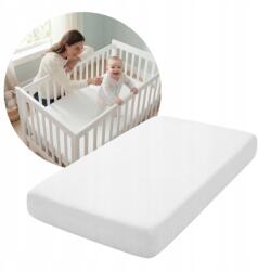  Gumis Lepedő Kiságyba 120x60 cm 100 % Pamut Lengyel Termék (Białe)
