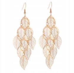  Arany Fülbevaló Lógó Levelek Hosszú Boho (M181)