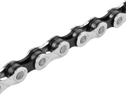 NEWTON KMC E9 8 sebességes országúti/MTB kerékpárlánc, ezüst-fekete, 126 láncszem, Shimano/SRAM kompatibilis, csatlakozóval NEWTON Bicikli alkatrészek Kerékpár alkatrészek Bicikliláncok