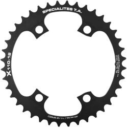 Specialites Ta MTB lánctányér 4 karos D. 110 dupla 40 fogas, fekete, belső, alu 7075, 12 sebességes SPECIALITES TA Bicikli alkatrészek Kerékpár alkatrészek Kerékpár lánctányérok
