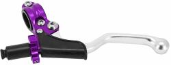 Avoc univerzális alumínium kuplungkar motorkerékpárhoz, lila-ezüst, porvédővel (rövid, 2 ujjas) Avoc Erőátviteli alkatrészek Kuplungok és alkatrészeik Kuplungkarok
