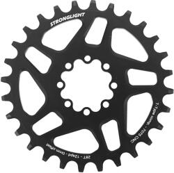 Stronglight Direct Mount 8 furatos MTB lánctányér SRAM SX-NX-GX-hez, mono, alu, fekete, 28 fog, 12 sebességes, narrow wide STRONGLIGHT Bicikli alkatrészek Kerékpár alkatrészek Kerékpár lánctányérok