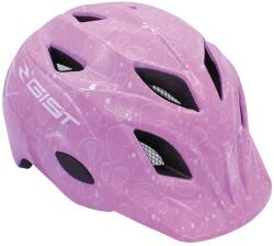 Gist Welly gyermek kerékpáros sisak, rózsaszín mintás, 52-56 cm, állítható tekerőgombbal és LED világítással (kártyán) GIST Bicikli alkatrészek Kerékpáros ruházat Kerékpáros sisakok