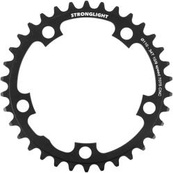 Stronglight 5 karos 110 mm 34 fogas országúti lánctányér - fekete, alumínium, 9/10 sebességes STRONGLIGHT Bicikli alkatrészek Kerékpár alkatrészek Kerékpár lánctányérok