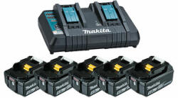 Makita BL1850B+DC18RD set incarcator si acumulator 18 V | 5 Ah (5x632F15-1+1x196933-6)