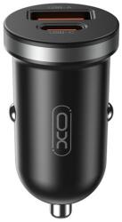 XO cc56 autós töltő usb+type-c aljzat (30w, pd gyorstöltő) fekete (XO-CC56) - rufusz