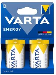 VARTA energy tartós elem (d, lr20, 1.5v, alkáli) 2db/csomag (4120229422)