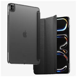 Spigen Apple IPAD Pro 11 (2025) liquid air szilikon tok (aktív flip, oldalra nyíló, trifold, asztali tartó) fekete (ACS09440)