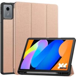 Gigapack Lenovo Idea Tab (TB336FU) tok álló, bőr hatású (flip, trifold, asztali tartó, ceruza tartó) rozéarany (GP-179088)