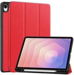 Gigapack Samsung Galaxy Tab S11 5G (SM-X736B) tok álló, bőr hatású (flip, trifold, asztali tartó, ceruza tartó) piros (GP-177310)