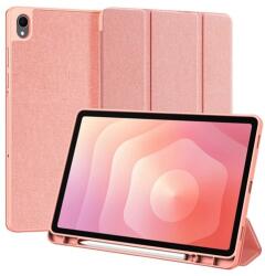 Dux Ducis Samsung Galaxy Tab S11 5G (SM-X736B) domo tok álló, bőr hatású (flip, asztali tartó, ceruza tartó) rózsaszín (GP-176834)