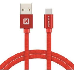 SWISSTEN 71521306 USB 3.2 Gen 1 (3.1 Gen 1) 2 M USB A USB C Vörös USB kábel (71521306)