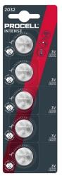 Duracell procell gombelem (cr2032, 3v, lítium) 5db/csomag (PROCELL-CR2032-5PK)