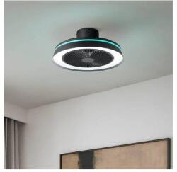 EGLO TRINIDAD 35196 - Plafonieră LED RGBW cu ventilator, 3xLED/8, 5W/230V+LED/6W, negru+telecomandă (EG35196)