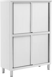 Royal Catering Rozsdamentes acél edénytároló szekrény - 1200 x 500 x 1800 mm - 4 polc - max. 200 kg - Royal Catering (RCAT-120/50-C)