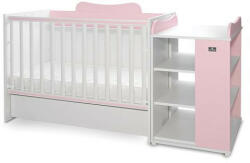 Lorelli Multi kombi ágy 190x72 - White Orchid Pink - pepita