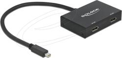 Delock Сплитер от mini Dsplay Port 1.2 мъжко към 2 x Display Port 4K женско (DELOCK-87695) - cybertrade