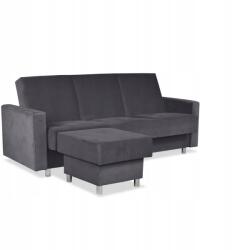  Alicja Sarokkanapé Ágy Puffal, Family Meble, Szürke