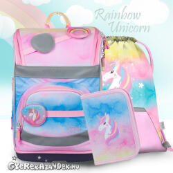 Baagl unikornisos ergonomikus iskolatáska SZETT - Zippy Plus - Rainbow Unicorn (8595689348465SZ)
