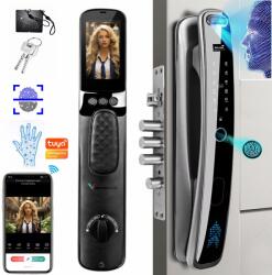  Yala intelligens ajtózár arcfelismeréssel, VisionHub® vezeték nélküli zár videokamerával, ujjlenyomattal, kártyával, jelszóval, kulccsal, Android és IOS kompatibilis alkalmazással, távirányít