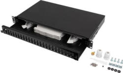 Lanberg Cutie de distributie fibra optica Lanberg 24xSC Duplex / 24xLC Quad RACK 19 1U Negru + accesorii (fop1-24sd-lqb)