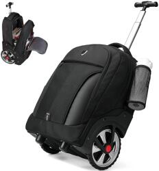  Rucsac Troler Multifunkcionális Kerekekkel 2 az 1-ben, Nagy Kapacitású Iskolatáska - 52L, Vízálló, Ideális Utazáshoz, RFID Lopásgátló Zseb, Nagyméretű Strapabíró Kerekek 18 cm, Teleszkópos Tr