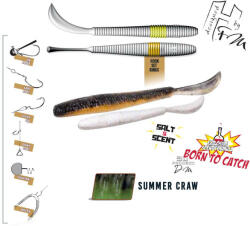  LEFTAIL WORM 4.8" 12cm Summer Craw