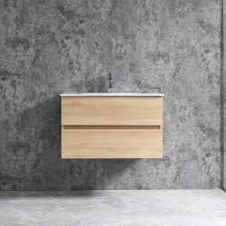 Sanotechnik Corbo mosdókagyló 80 cm barna Softclose funkcióval