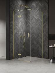 NEW TRENDY Nesta Light Gold cabină de duș 120x100 cm dreptunghiular auriu luciu/sticlă transparentă K-4507 (K4507)