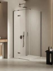 NEW TRENDY Nesta Gunmetal Brushed cabină de duș 100x100 cm pătrat gunmetal periat/sticlă transparentă K-4711 (K4711)