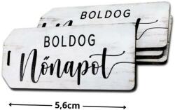  Nyomtatott dekorkarton - Boldog nőnapot scrapbook táblák 1db fehér