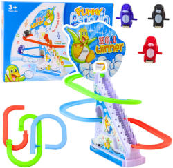LeanToys Vicces Penguin Race Racer Ice Slide Track Gyerekeknek Toy Lights Hangok