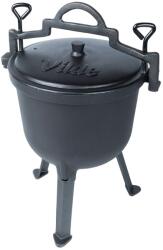Vilde Vadászkanna, Vilde, Öntött zsinór, Lábakkal, Fedővel, 33x29x35 cm, 8 l, Öntöttvas, Fekete (VTE-199050)