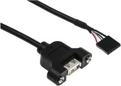 StarTech USB alaplapi apa - USB anya 2.0 Adatkábel 0.3m - Fekete (USBPNLAFHD1) (USBPNLAFHD1)