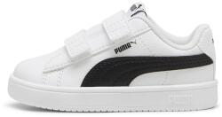 PUMA Puma, Rickie tépőzáras műbőr sneaker, Fekete, Fehér, 24 EU (394254-13-7)