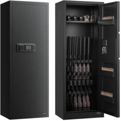 VEVOR Fegyverszekrény 6-8 hosszú fegyverhez digitális és kulcsos zárral fegyvertároló szekrény (ZQBXXPZS1889US6QZ001V9)