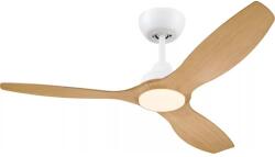 Philips LED fényerőszabályozható mennyezeti ventilátor OLAS LED/24W/230V Ø 132 cm fehér/barna + távvezérlő 872110309592300 (P7329)