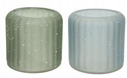 Kaemingk gyertyatartó, üveg, 7, 5x8cm, kék vagy zöld, 1 darabos szett (KAE784198/ALL)