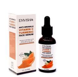 Sevich Envisha Ránctalanító arcápoló, C-vitamin, kurkuma, kollagén, szerves, 30 ml (Envisha05)