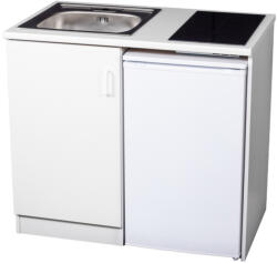 Evido WEEKEND minikonyha jobb oldali hűtővel, kerámia főzőlappal, egymedencés rozsdamentes mosogatóval (442137) - watermarkt