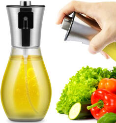 Verk Group Olaj- és ecetszóró, 200 ml, üveg és műanyag, ezüst színű (07140)