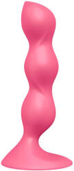 Satisfyer Triple Ball-R - vibrator anal cu bile - silicon roz (4061504048666) Vibrator
