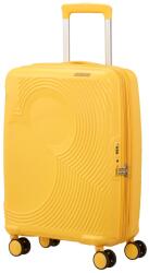 American Tourister MICKEY MAGIC négykerekű sárga bővíthető kabinbőrönd 158710-A842