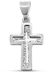 ÉkszerM Fehérarany Kereszt Medál AU 97386