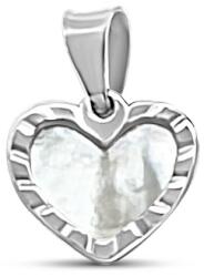 ÉkszerM Fehérarany Szív Medál AU 97364