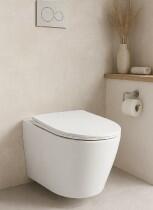  Inspiro Design, Milano Compact, Fali WC, tornado öblítés, ülőkével, rövidített, 48, 5x35x34 cm (FWCMI 1046W)