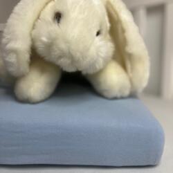  Gumis pamut lepedő babaöbölbe/bölcsőbe 50×90 cm - Kék