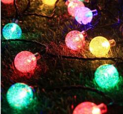 VG Napelemes dekor tündérfény kerti LED fényfüzér, színes, 40 db izzóval, 7 m (12298_40)