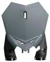 RTECH Front Number Plate With Triple Clam Protectors - R-tbbetgr0021 (r-tbbetgr0021)